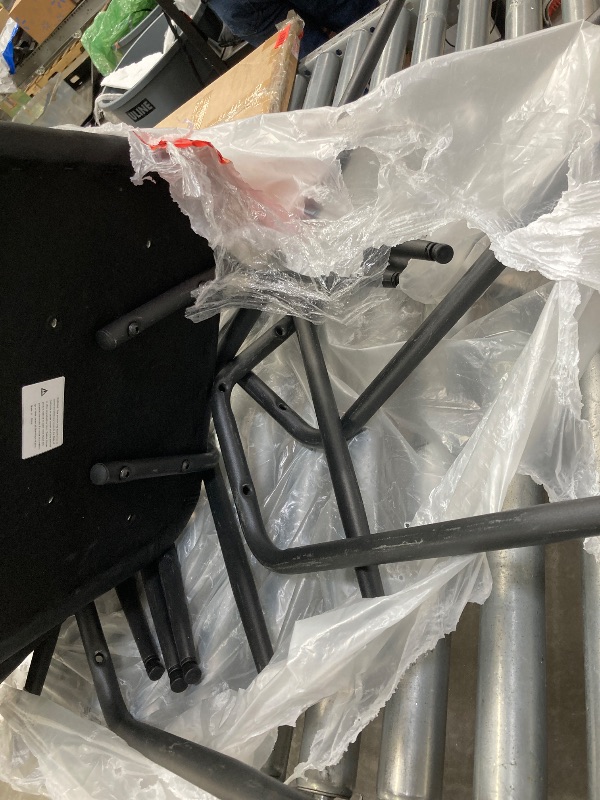 Photo 1 of **** The chair is used, it is missing parts like the screws and has a broken part in the front and the leg is all dented.*****Ktaxon Folding Chairs Set of 4 Modern Kitchen Dinner Chairs, Padded Accent Chairs Reading Chair Bar Office Chair with Metal Legs