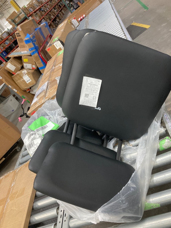 Photo 1 of **** The chair is used, it is missing parts like the screws and has a broken part in the front and the leg is all dented.*****Ktaxon Folding Chairs Set of 4 Modern Kitchen Dinner Chairs, Padded Accent Chairs Reading Chair Bar Office Chair with Metal Legs