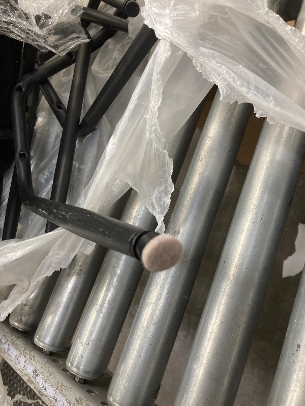 Photo 1 of **** The chair is used, it is missing parts like the screws and has a broken part in the front and the leg is all dented.*****Ktaxon Folding Chairs Set of 4 Modern Kitchen Dinner Chairs, Padded Accent Chairs Reading Chair Bar Office Chair with Metal Legs