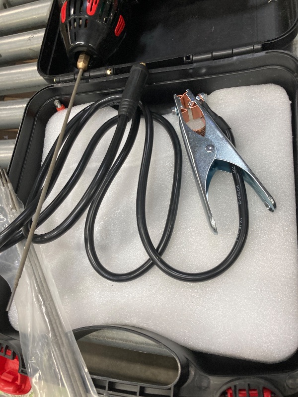 Photo 1 of ***used missing partsa***GZ GUOZHI Welding Machine Handheld, 110V 130Amp Portable ARC Welder Hand Held Welder Machine, Digital Display IGBT Inverter with Welding Tool Set and Toolbox