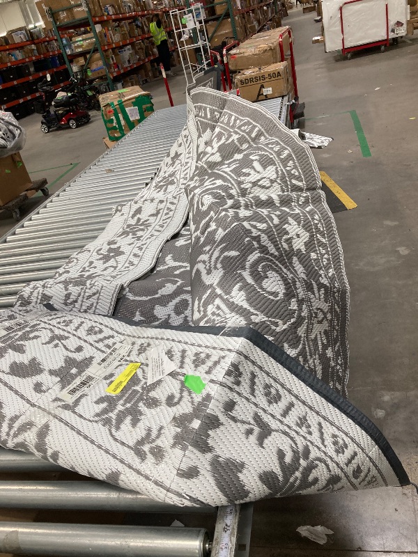 Photo 1 of ***used***Findosom 6'x9' Boho Mandala Outdoor Rug Patio Rug Large Reversible Plastic Straw Rug RV Outdoor Mat Waterproof Foldable Portable Camping Mat for RV,Patio,Backyard,Deck,Picnic,Beach Brown