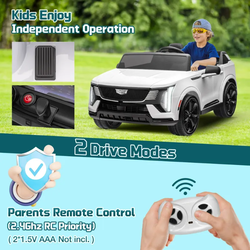 Photo 1 of ****The plug is used and music is heard and the lights come on. What is not known is if it starts.
***Cadillac Escalade IQ 24V Kids Ride on Car,Wisairt 2 Seater Battery Powered Electric Vehicle w/ Remote Control(White)