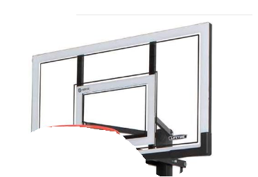 Photo 1 of ***It is used and only the board is there, then everything is missing****Lifetime Adjustable In-Ground Basketball Hoop (=nch Acrylic) Clear
