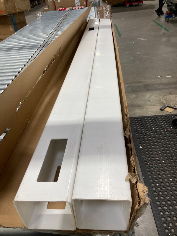Photo 1 of **used, part is missing and it is scratched all over***FAVSH Lint.(72") Height Vinyl Garden Fence Set of 2, Caps Included, Vinyl White2pcs