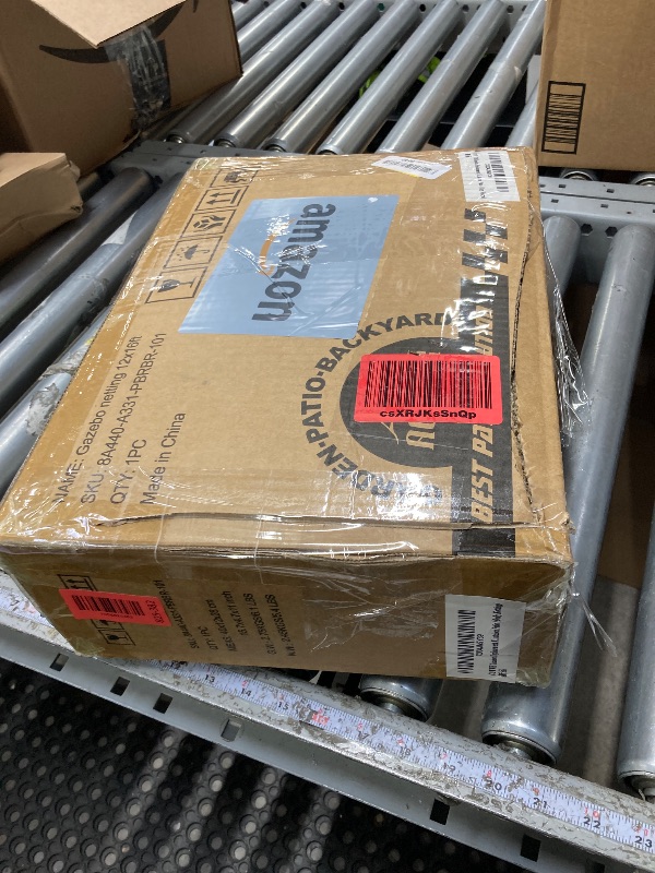 Photo 1 of **used missing parts** COWVIE Gazebo Replacement Netting Screen, 12' x 16' Universal Gazebo 4-Panel Mosquito Sidewalls with Double Zippers for Outdoor Patio (Only Netting)