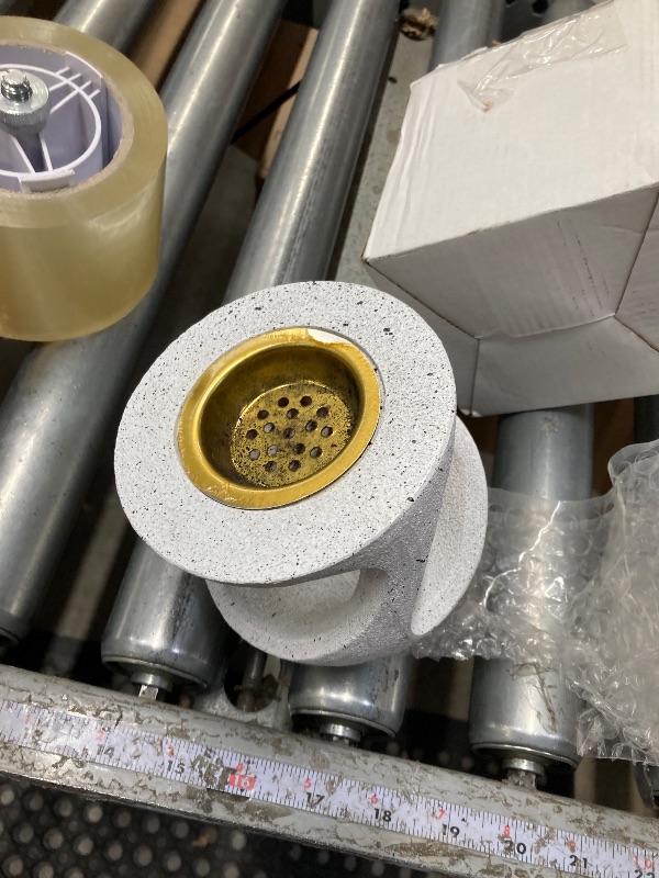 Photo 1 of **used missing parts**Aowdsye Bakhoor Burner Frankincense Resin Incense Burner for Charcoal with Tong, for Yoga Spa Aromatherapy Meditation, Home Office Decor (White)