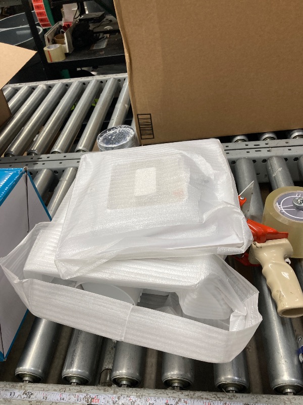 Photo 1 of **used missign parts**FEITON Bathroom Exhaust Fan with Light, Ceiling Mount, 110 CFM 1.0 Sones 4 Inch Duct, Quiet Square Bath Fan Light Combo, Shower Exhaust Fan with Light