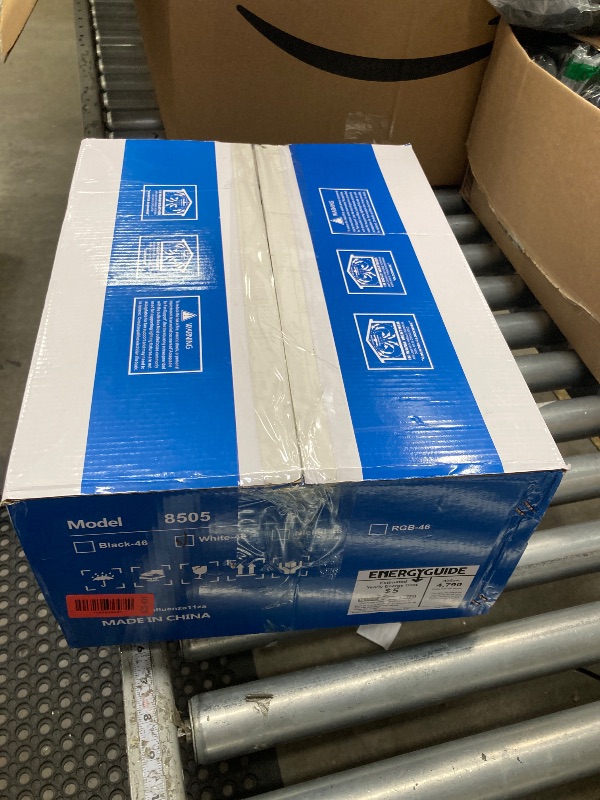 Photo 1 of ***used missing parts** Ceiling Fans-46Inch Low Profile Indoor Ceiling Fan with Light and Remote/APP Control, Dimmable tri-Color temperatures LED,Quiet Reversible Motor,5 Blades Modern Ceiling Fans for Indoor
