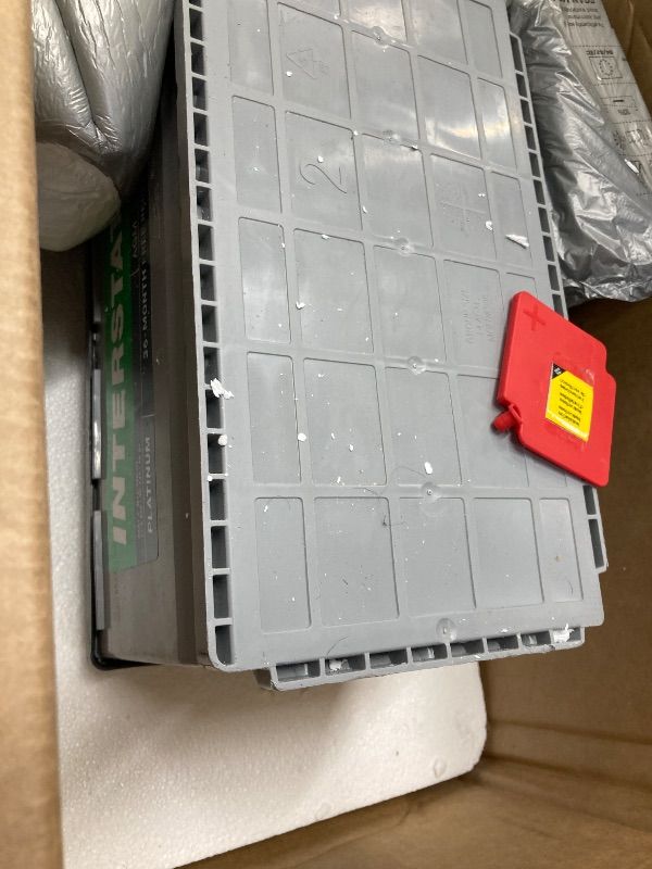 Photo 1 of ***The product is used, it is missing parts and it is not known if it works because it could not be tested.****used missing parts Interstate Batteries Automotive Battery 12V 80Ah (Group Size H7, 94R) 850CCA SLI AGM Automobile Replacement Battery for Cars,