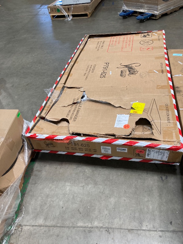 Photo 1 of *****Used, missing a part and it is not known if it works 100%.****Signature Design by Ashley Beachcroft Modern Farmhouse Outdoor Dining Table with Porcelain Top, Beige