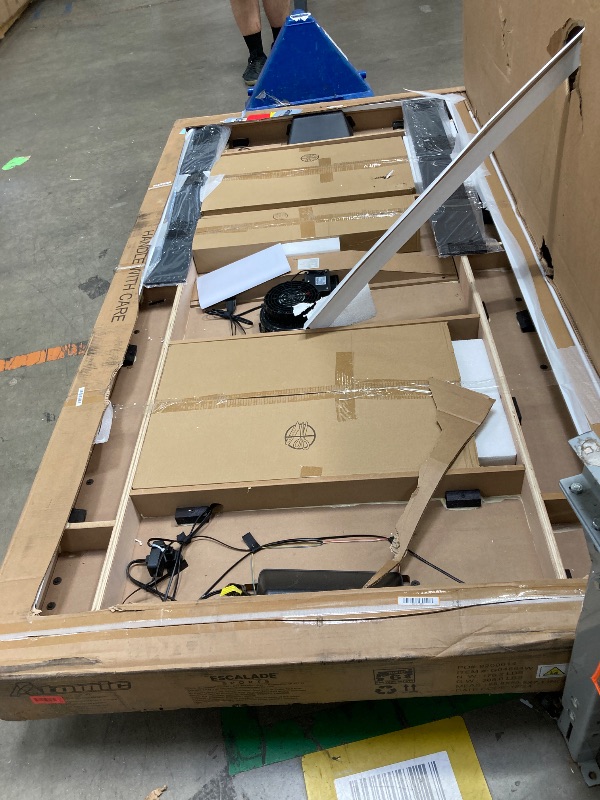 Photo 1 of **Used, missing a part and it is not known if it works 100%.****used misssign parts  Atomic Avenger 8 Foot Air Hockey Table with LED Scoring and 120V Blowers for Exhilarating Play