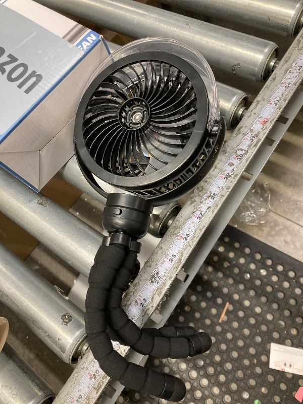 Photo 1 of **used* Misting Stroller Fan, 6000mAh Battery Operated Portable Fan with Light & 360° Pivoting, Personal Fans with Flexible Tripod for Baby, Office, Travel,Treadmill,Outdoors