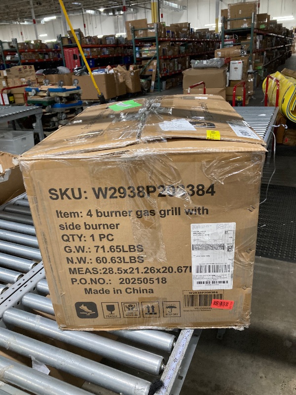 Photo 1 of ***used missing parts ***Furnibear 4-Burner Gas Grill Side Burner, Propane Stainless Steel BBQ Grill with Porcelain-Enameled Cast Iron Grates, 46790 BTU Barbecue Grill for Outdoor Cooking