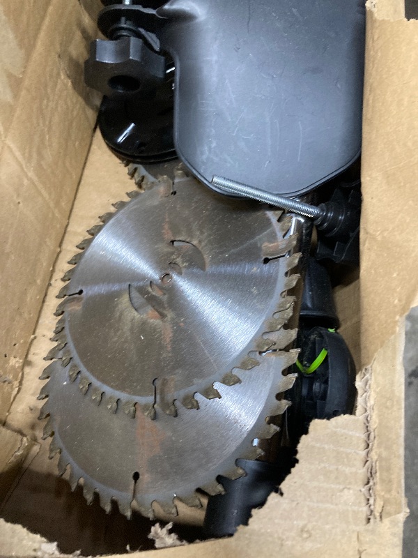 Photo 1 of ***It is used, it is missing parts and it is not known if it works 100%.****Electric Cordless Grass Trimmer, Lawn Mower, Rechargeable Grass Mower, Weed Lawn Edger Eater, Electric Grass Cuting Machine with Wheels with 2 Batteries(RED)
