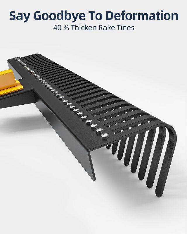 Photo 1 of **It is missing a piece to be able to function***YITAMOTOR 3 Point Landscape Rock Rake for Category 1, 5 FT Attach Tractor Rake with 360 Degree Rotation, Tow-Behind Lawn Garden Tool Attachment for Compact Tractors