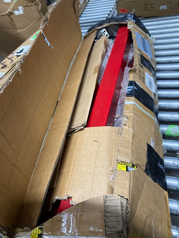 Photo 1 of ****It is missing a piece and is used.***2 Ton Hydraulic Engine Hoist, 4400 LB Foldable Mobile Cherry Picker with 6 Casters & Adjustable Telescopic Booms, Heavy Duty Engine Crane for Garage, Warehouse, Auto Repair, Red