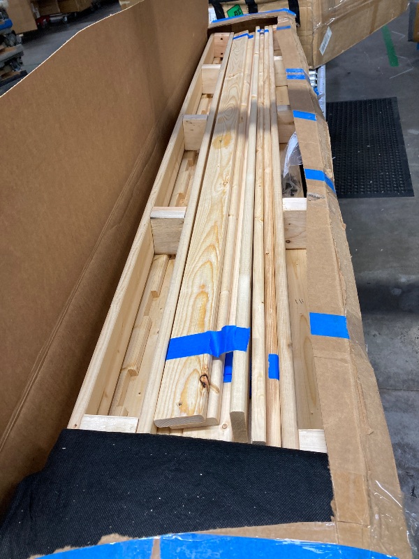 Photo 1 of ***It is used and it is not known if it works at 100%, therefore it cannot be returned.***Greaton, Unassembled King Box Spring for King Bed – 4.5-Inch Wood Box Spring Only, Amish Made in USA, Quiet Noise-Free Replacement Mattress Foundation, Packed Flat, 
