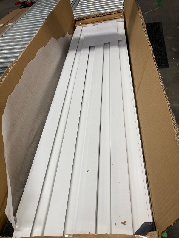 Photo 1 of ****It is used and it is not known if it works 100%, it is missing parts***Ginchain 4'H x 8'W Slatwall Panel Garage Wall Organizer with 14 Hooks, Heavy Duty Slat Wall Paneling Sheets, Interlocking PVC Panels, Garage Slatwall for Tool Organization Mounted 