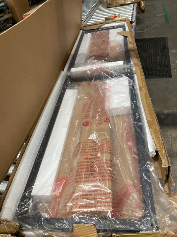 Photo 1 of ****It is used, it is missing parts, it is not known if it works 100%.***Lexicon Overbed Table with Wheels, Mobile Bed Desk with Metal Leg, 72" W Queen Size Rolling Desk Adjustable Height, Standing Workstation Laptop Desk, Portable Desk, Brown