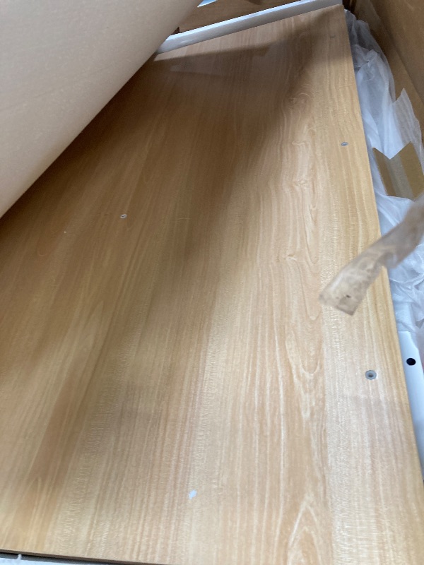 Photo 1 of ******It is used, it is missing a part, it is not known if it works 100%.***VECELO Kitchen Table and Chairs for 4, Dining Room Set with Chairs/Stools, Heavy-Duty Metal Frame with Wooden Tabletop for Small Spaces, Easy Assembly, Natural Oak