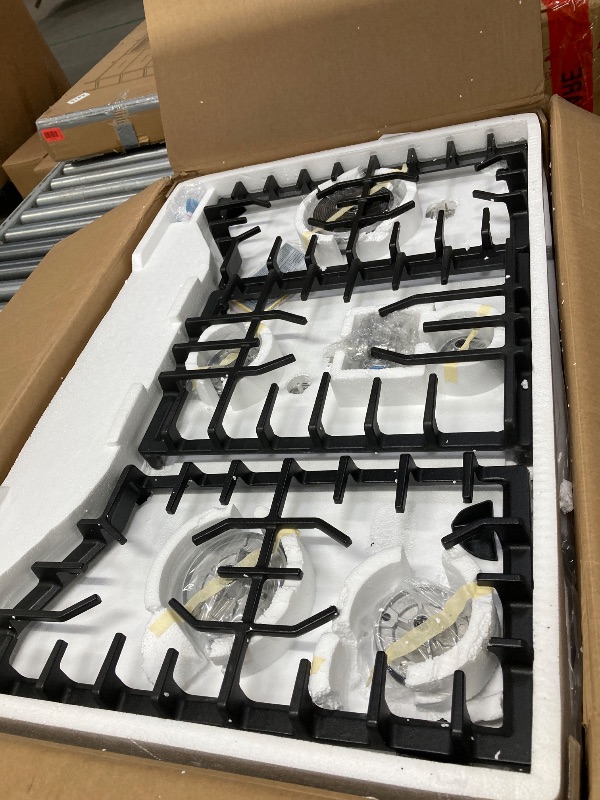Photo 1 of **used missing parts**** GASLAND 30 Inch Gas Cooktop, PRO GH3305SF 5 Burner Propane Stovetop with Reversible Cast Iron Grill/Griddle, Gas Countertop Plug-in, NG/LPG Convertible Cooktops, Stainless Steel