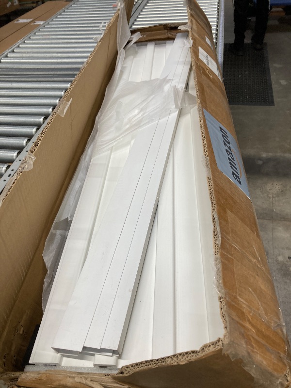 Photo 1 of ***It is used, it is missing parts, it is not known if it is 100% functional because it is in a state of disrepair***Ginchain 4'H x 8'W Slatwall Panel Garage Wall Organizer with 14 Hooks, Heavy Duty Slat Wall Paneling Sheets, Interlocking PVC Panels, Gara