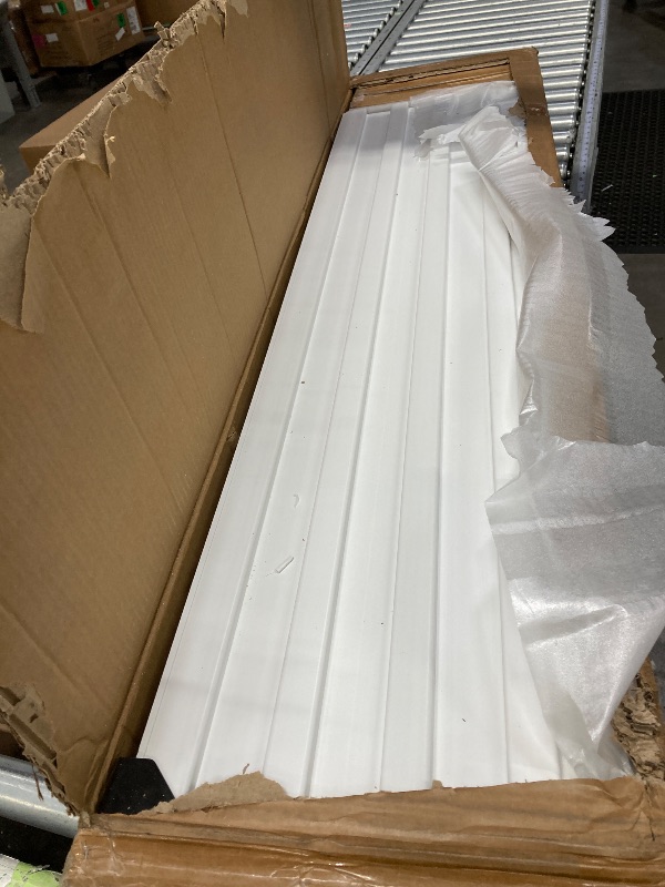 Photo 1 of ***GIt is used, it is missing parts, it is not known if it is 100% functional because it is in a state of disrepair***inchain 4'H x 8'W Slatwall Panel Garage Wall Organizer with 14 Hooks, Heavy Duty Slat Wall Paneling Sheets, Interlocking PVC Panels, Gara