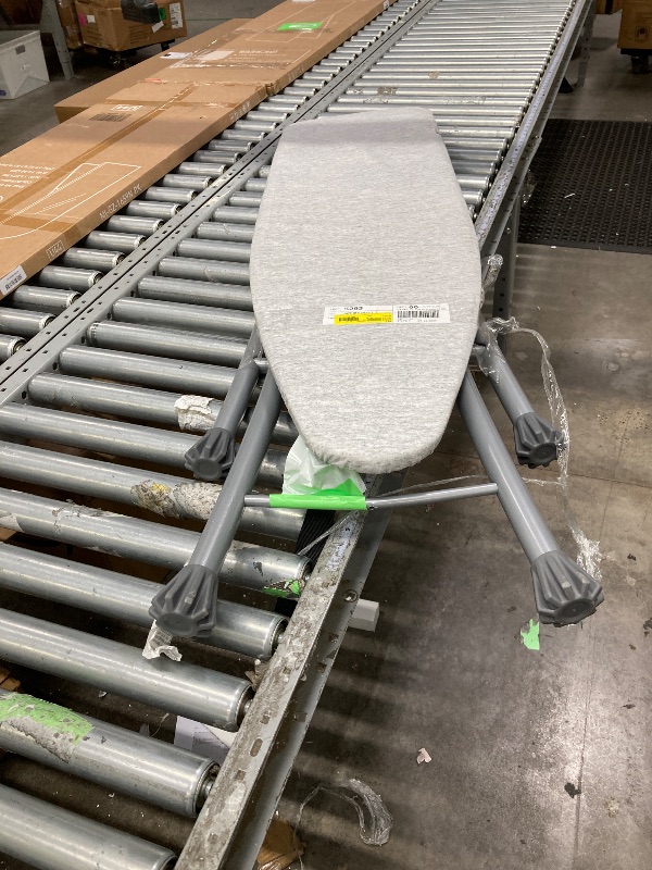 Photo 1 of ***It is used, it has some broken parts and is missing a piece on the back of the tail.***Ironing Board Full Size, BlissBoard 43"x13" Sturdy Heavy Duty Iron Board with Iron Rest, Heat Resistant Cover with Ultra Thick Padding, Height Adjustable, Silver