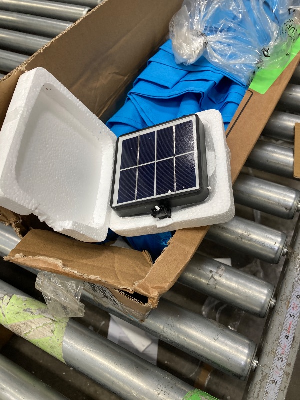Photo 1 of ***It is used, it is missing parts and it is not known if it works at 100%.***Canopy Material: 220g/sqm Polyester Pole Material: Stainless Steel Light Type: Solar-powered pre-installed LED Canopy Durability: Fade Resistant; Water Resistant; UV Resistant U