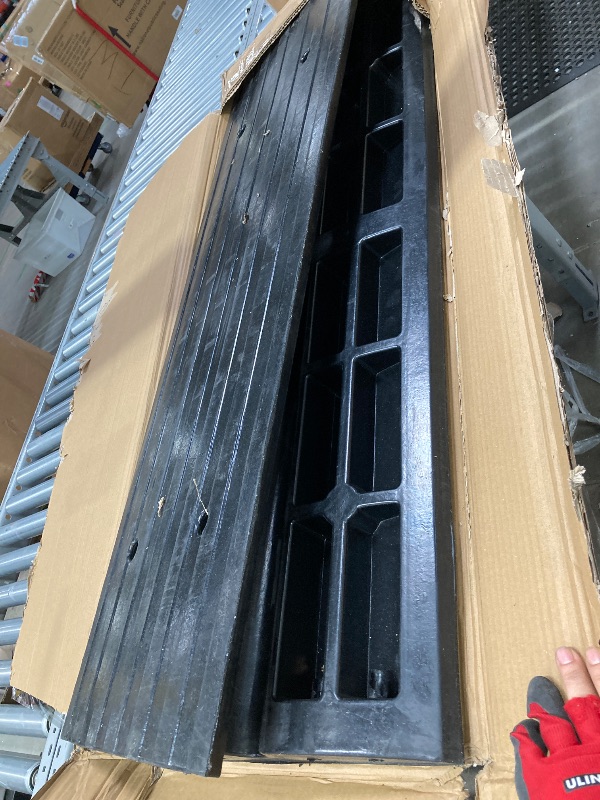 Photo 1 of ****USED***  Pyle Car Vehicle Curbside Driveway Ramp - 4ft Heavy Duty Rubber Threshold Bridge Tracks **USED**  Curb Ramps, 2 Pieces Set (for Car, Truck, Scooter, Bike, Motorcycle, Wheelchair Mobility), Black
