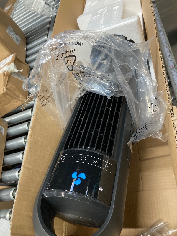 Photo 1 of **used**Dreo Tower Fans for Home, 32" Standing Floor Fan, 26 ft/s Bladeless Fan with Remote, 90° Oscillating, 3 Modes, 3 Speeds, LED Display, 8H Timer, Quiet Room Fan
