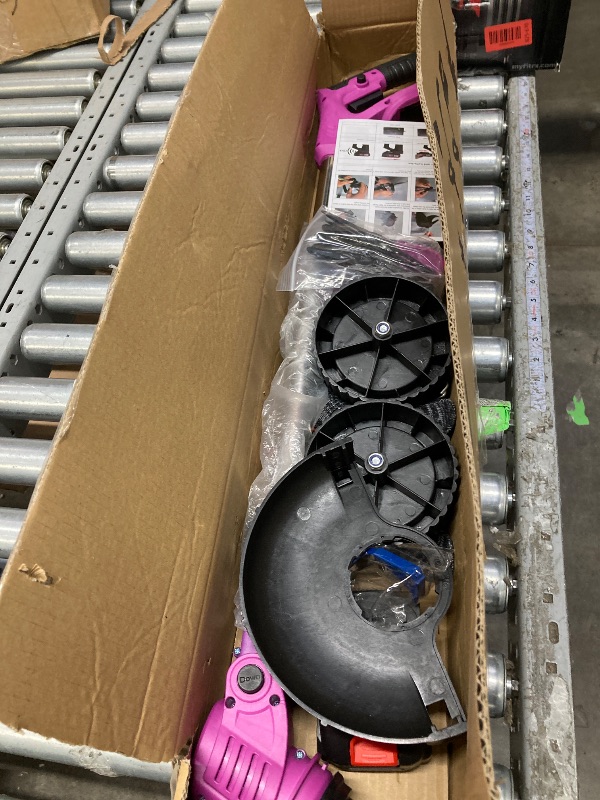 Photo 1 of **This is a used LR fsltsn piece and it is not known if it works because it is in a bad state.***3-in-1 Wheel Edger Mini-Mower, Electric Weed Wacker 2x1.5A Battery Powered