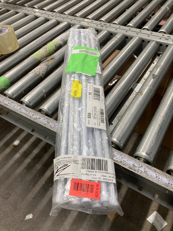 Photo 1 of **It is used, it is missing a part and it is not known if it works 100%.**DIY.STORE 8 Pcs Spring Tension Curtain Rods, Adjustable Expandable Spring Loaded Tension Rods For Window, Bathroom, Cupboard,Kitchen(28"-48"; White)