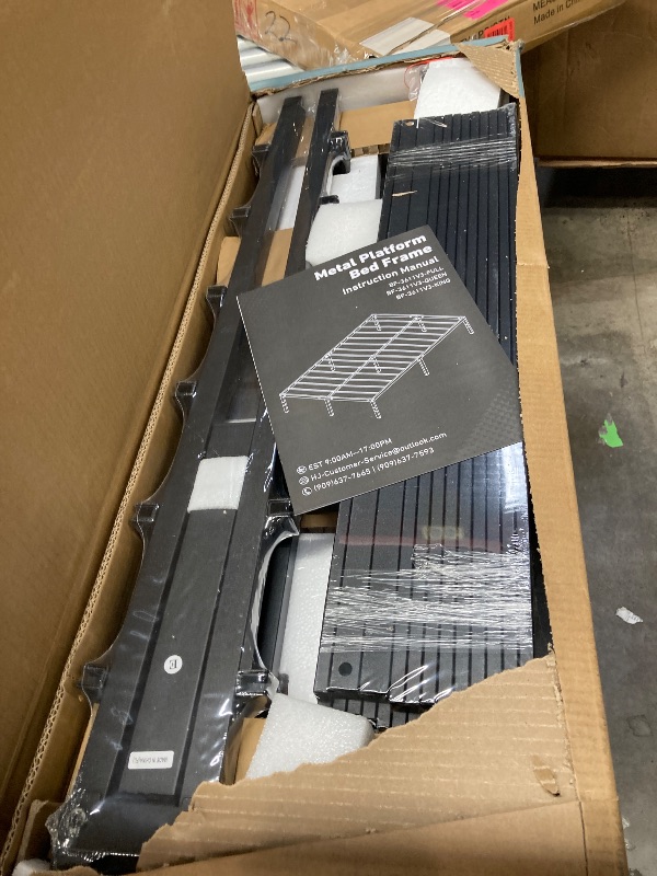 Photo 1 of ***It is used, it is missing a part and it is not known if it works 100%.***edx Bed Frame - Full Size Heavy Duty Platform Bed with Underbed Storage, 14-Inch High Steel Slat Support, Non-Slip Design, No Box Spring Required