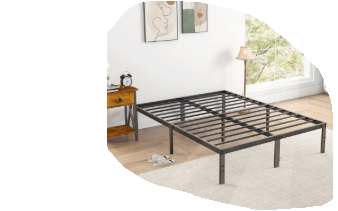 Photo 1 of ***It is used, it is missing a part and it is not known if it works 100%.***edx Bed Frame - Full Size Heavy Duty Platform Bed with Underbed Storage, 14-Inch High Steel Slat Support, Non-Slip Design, No Box Spring Required