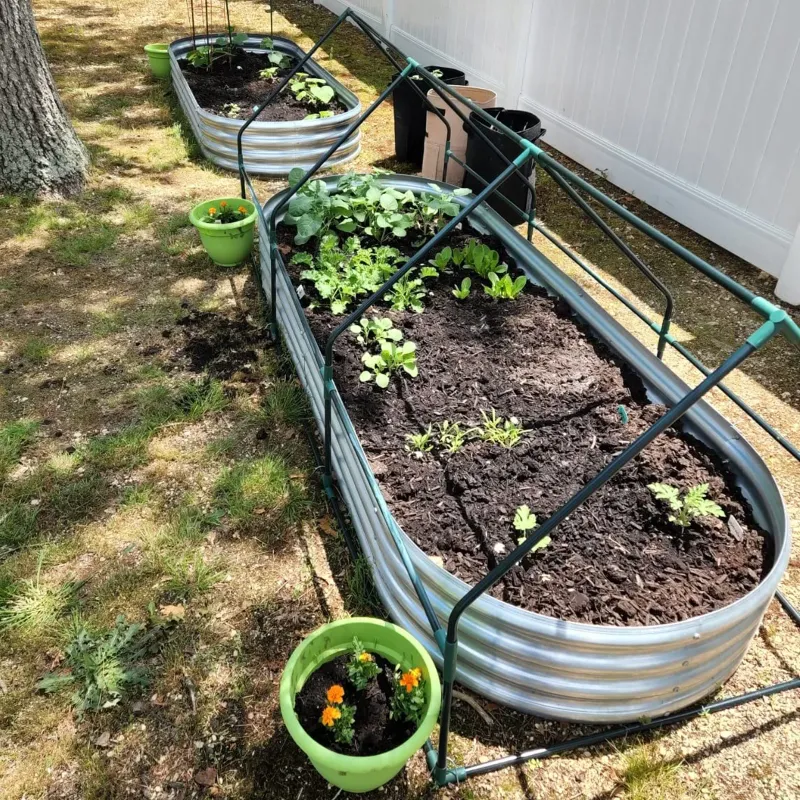 Photo 1 of *IT IS BRAND NEW BUT IT IS NOT KNOWN IF IT IS MISSING PARTS BECAUSE IT IS HEARTLESS***Galvanized Raised Garden Bed Kit, Galvanized Planter Raised Garden Boxes Outdoor, Oval Metal Raised Garden Beds for Vegetable