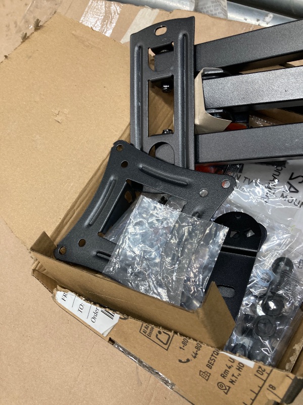 Photo 1 of **IT'S SMALL, IT IS USED, IT IS NOT KNOWN IF IT IS MISSING PARTS BECAUSE IT IS DISMANTLED AND CANNOT BE RETURNED.**MountFTV Full Motion TV Wall Mount Bracket, Swivel Articulating TV Monitor Wall Mount Bracket Tilts Extension Rotation for 13-42 inch Flat C