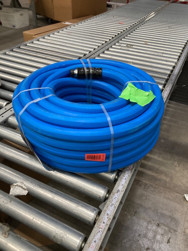 Photo 1 of **USED**BluBird BluSeal 1" Lawn Garden Water Hose Hot/ Cold Lightweight Professional Grade 100% Rubber Hose - 100 Feet