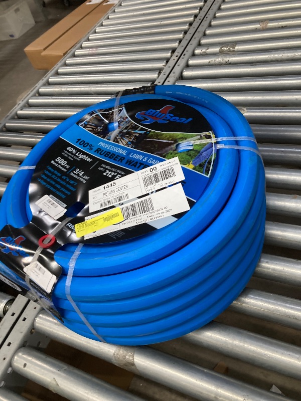 Photo 1 of **USED**BluBird BluSeal 1" Lawn Garden Water Hose Hot/ Cold Lightweight Professional Grade 100% Rubber Hose - 100 Feet