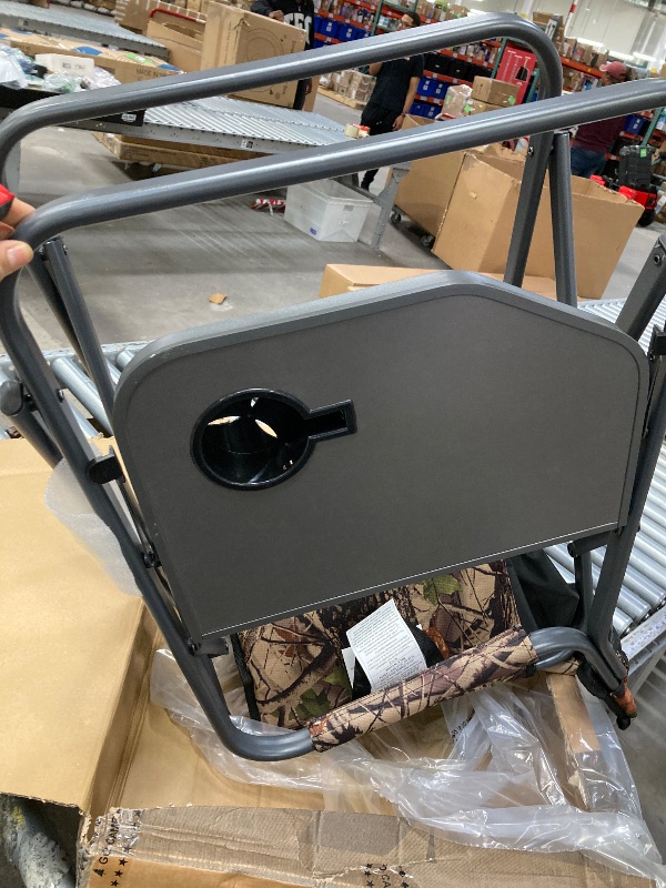 Photo 1 of **used**CAMPHILL Directors Camping Chairs-Lightweight Folding Lawn Chairs with Side Table-Outdoor Foldable Camp Chair for Hunting Fishing Travel-Camouflage,Heavy Duty Support 300lbs