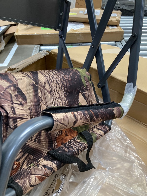 Photo 1 of **used**CAMPHILL Directors Camping Chairs-Lightweight Folding Lawn Chairs with Side Table-Outdoor Foldable Camp Chair for Hunting Fishing Travel-Camouflage,Heavy Duty Support 300lbs