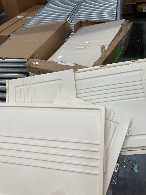Photo 1 of **IT IS USED. IT IS MISSING A PART AND IT IS NOT KNOWN IF IT WORKS AT 100%*IT IS USED. IT IS MISSIT WORKS AT 100%" -Tier Plastic Collapsible Storage Cabinet with Magnetic 