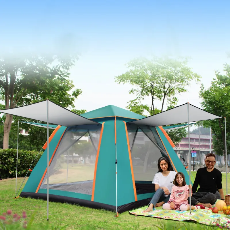 Photo 1 of **IT IS USED. IT IS MISSING A PART AND IT IS NOT KNOWN IF IT WORKS AT 100%**4-5 Person Tents for Camping Foldable Waterproof Family Camping Tents for Camping Fishing Beach Green