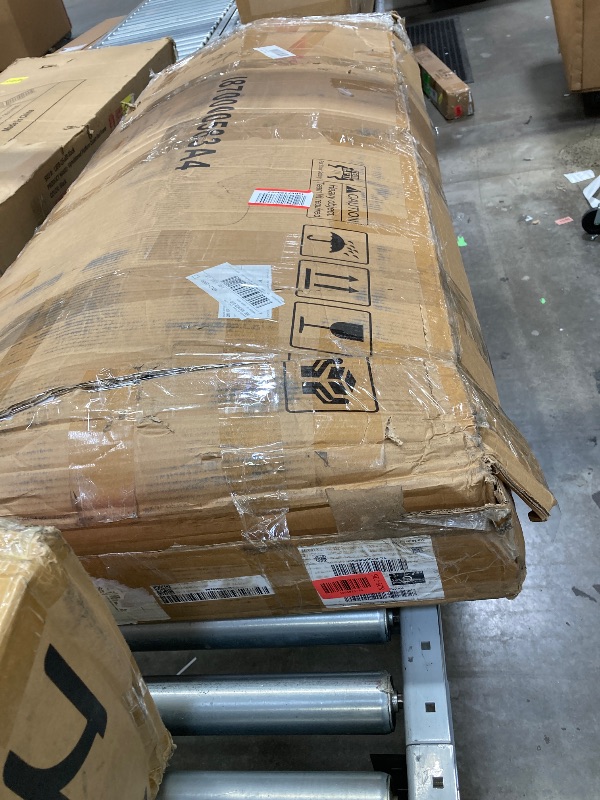 Photo 1 of **T IS USED. IT IS MISSING A PART AND IT IS NOT KNOWN IF IT WORKS AT 100%**Feonase Queen Bed Frame with Charging Station, Linen Upholstered Platform Bedframe with Wingback Headboard, Solid Wood Slats Support, Noise Free, No Box Spring Needed, Light Grey