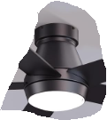 Photo 1 of **THIS IS USED AND MISSING PARTS SO IT IS NOT KNOWN IF IT WORKS AT 100%**TCL 52" Ceiling Fan with Lights, Black Flush Mount Ceiling Fans with Remote Control, 6 Speeds DC Reversible, Dimmable, Noiseless, Low Profile Ceiling Fans for Bedroom