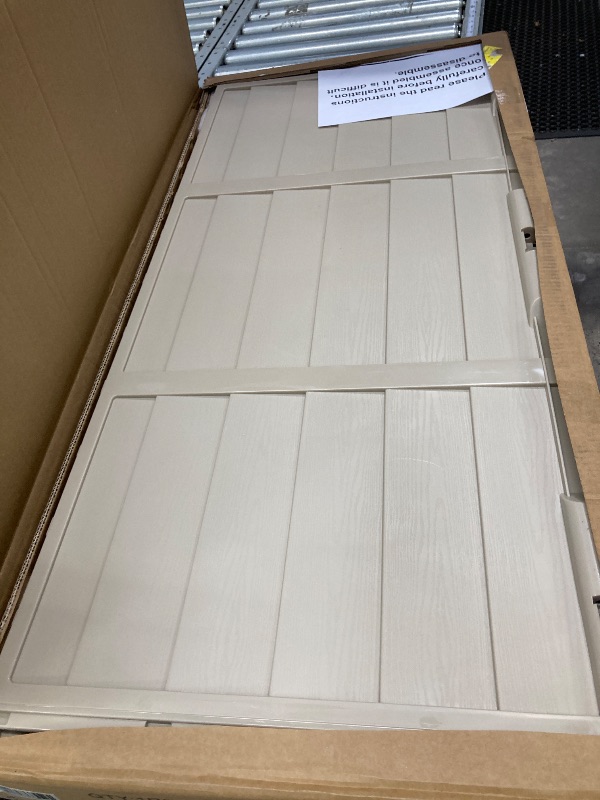 Photo 1 of ***It is used and is missing parts and it is not known if it works at 100%.**75gal Outdoor Garden Plastic Storage Deck Box Pre-installed Deck Box,Space Saving & Easy Set Up - Brown