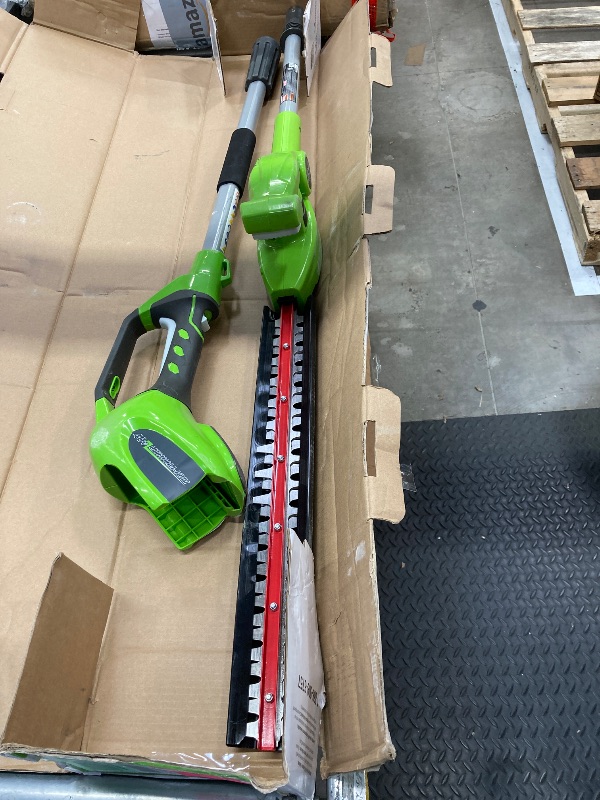 Photo 1 of ******no battery********Greenworks 40V 20" Cordless Pole Hedge Trimmer, 2.0Ah Battery and Charger Included