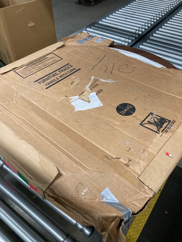 Photo 1 of ***MISSING PARTS -SELLING AS IS )*** Correll 48" Round Econoline Classroom Activity Table, Walnut Melamine Top, Height Adjustable (19"-29"), , School Furniture