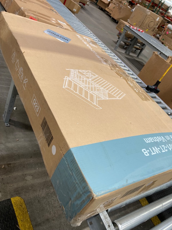 Photo 1 of ***MISSING BOX "A" -SELLING AS PARTS ONLY *** Sweetcrispy Twin House Bed with Trundle, 77.95'' Wooden Playhouse Bed Frame for Kids with Safety Rails & Window, Freely Decorative Roof, Kids Bed for Teens Boys Girls Bedroom