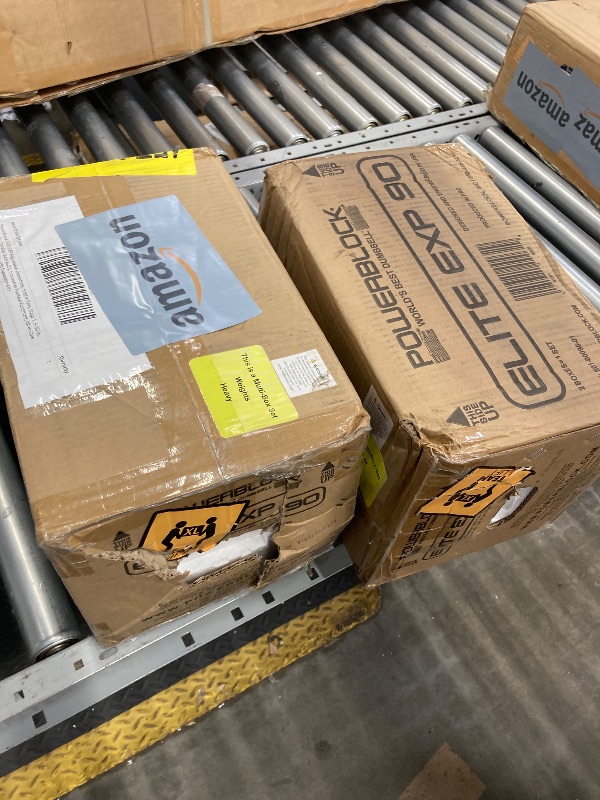 Photo 1 of **COMPLETE SET**PowerBlock Elite EXP Adjustable Dumbbells, Sold in Pairs, Stage 1, 5-50 lb. Dumbbells, Durable Steel Build, Innovative Workout Equipment, All-in-One Dumbbells, Expandable with Expansion Kits\
2 box set